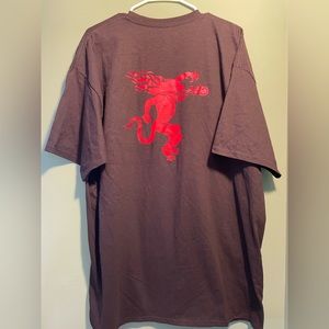 - - - - Fire ball, black men’s T-shirt, size 2XL